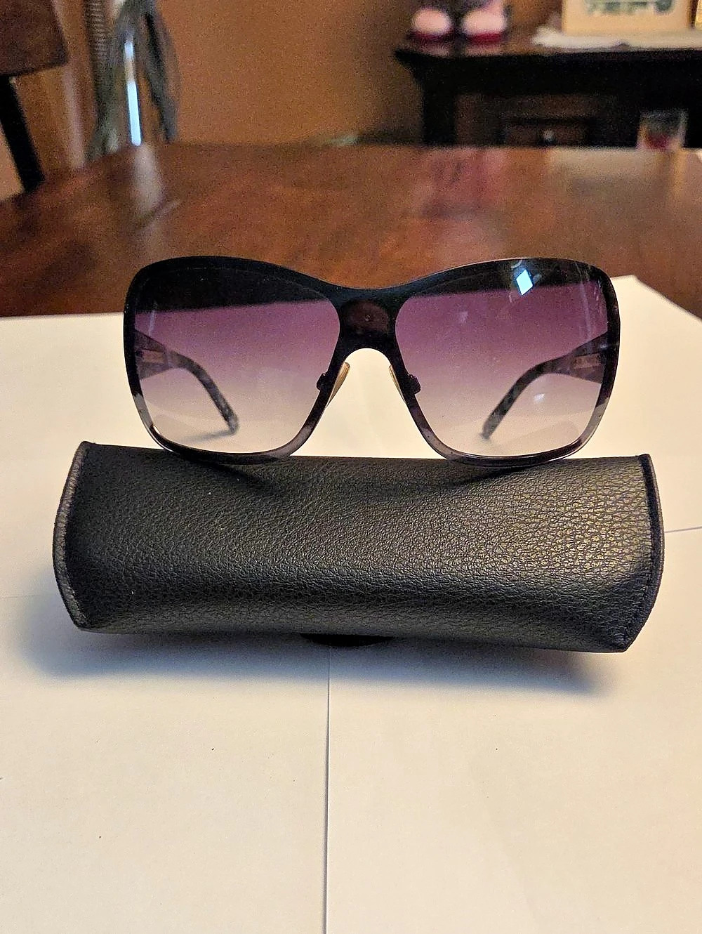 Dolce & Gabbana Madonna Women's Oversized Sunglasses in Black & Purple Like New